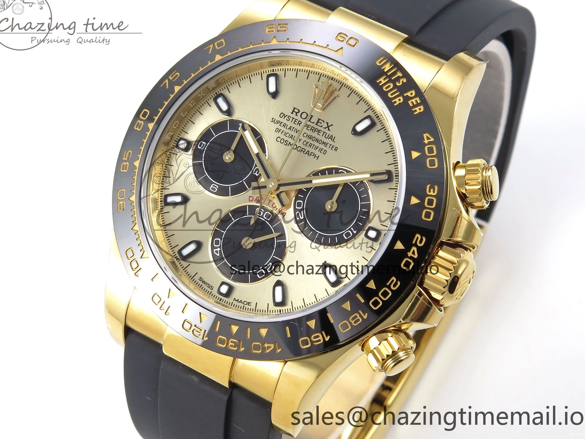 MiroTime 0901 Daytona 116518 VSF 1:1 Best Edition 904L Steel YG Dial on Oysterflex Strap DD Sustainable 1003
